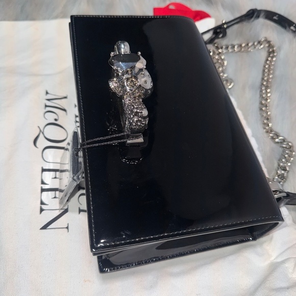 Alexander McQueen Black Patton Leather Shoulder Bag~w/COA - Picture 6 of 16